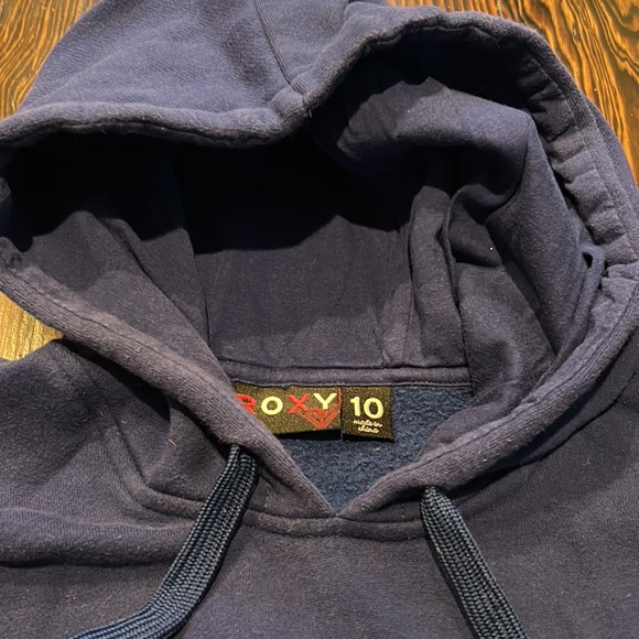 ROXY navy blue Australia hoodie sweatshirt with silver snowflakes 🇦🇺🦘RARE - Picture 4 of 9